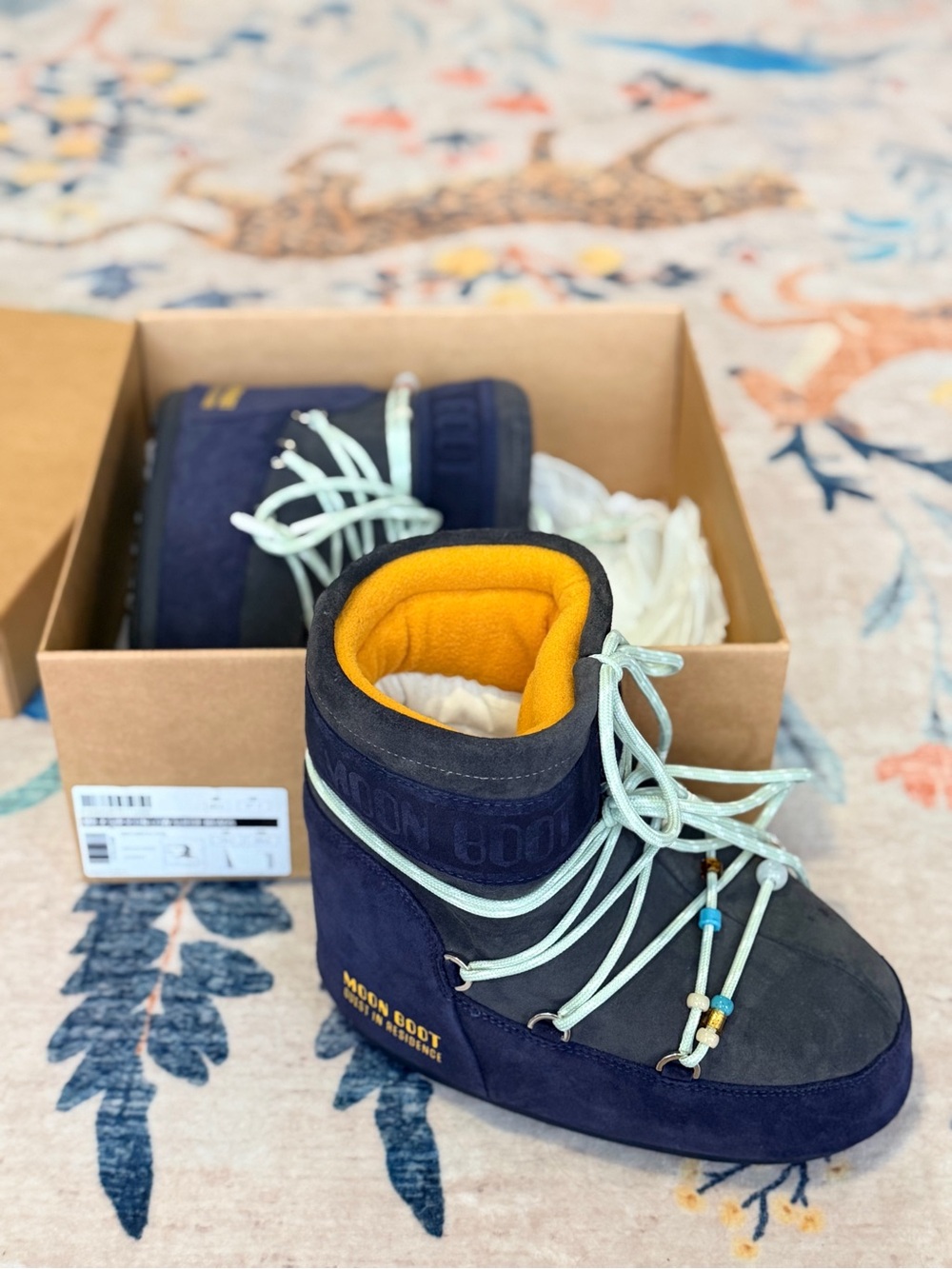 Moon Boot x Guest in Residence Icon Low Suede Beads EU 39-41 US 8-9.5 NIB